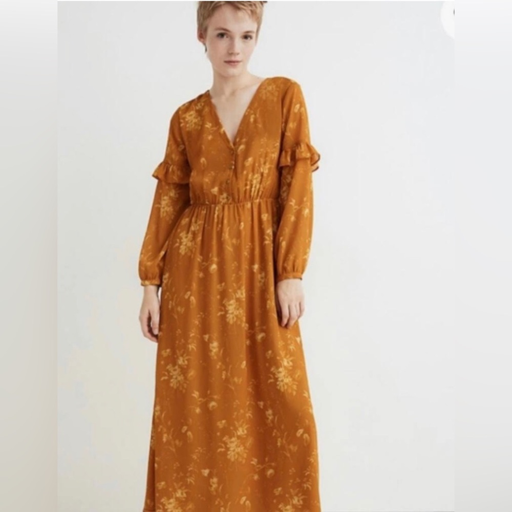Madewell size 6 yellow maxi dress